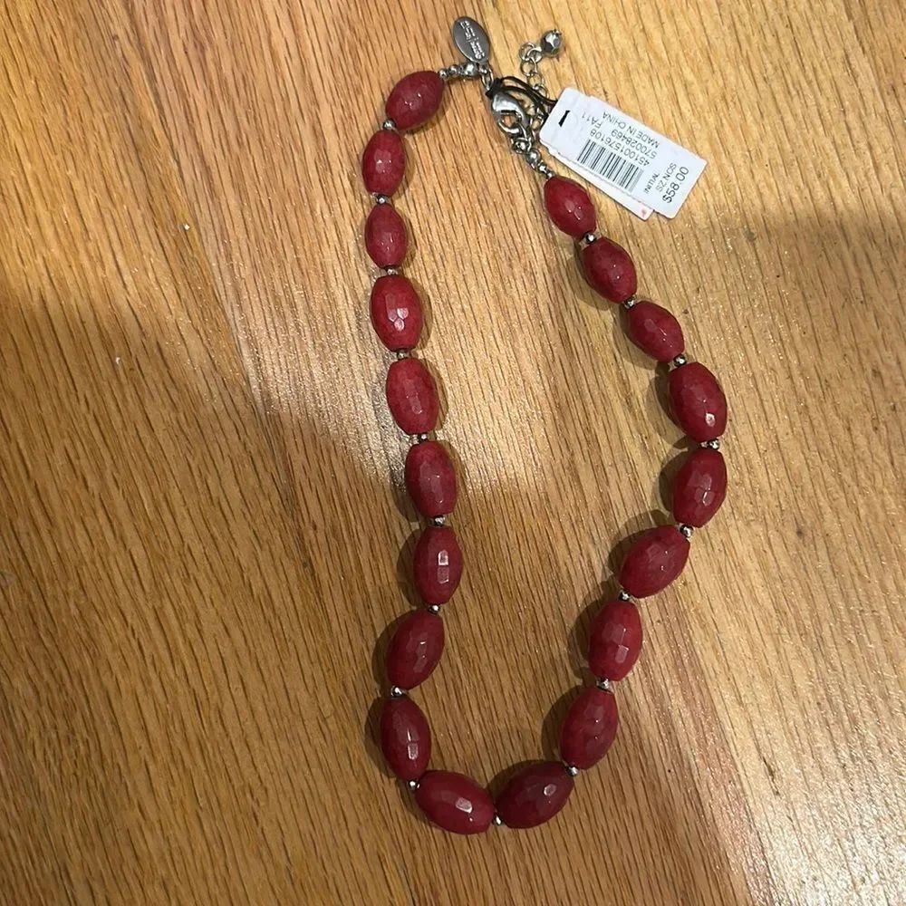 White House Black Market Dyed Jade Necklace